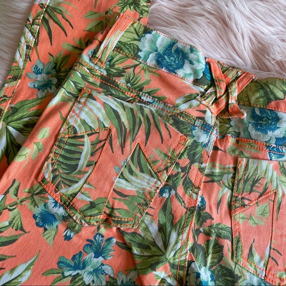 Daang Goodman Tripp NYC Orange Floral Jeans - Picture 1 of 4